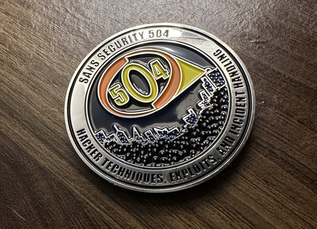 SANS SEC 504 Challenge Coin